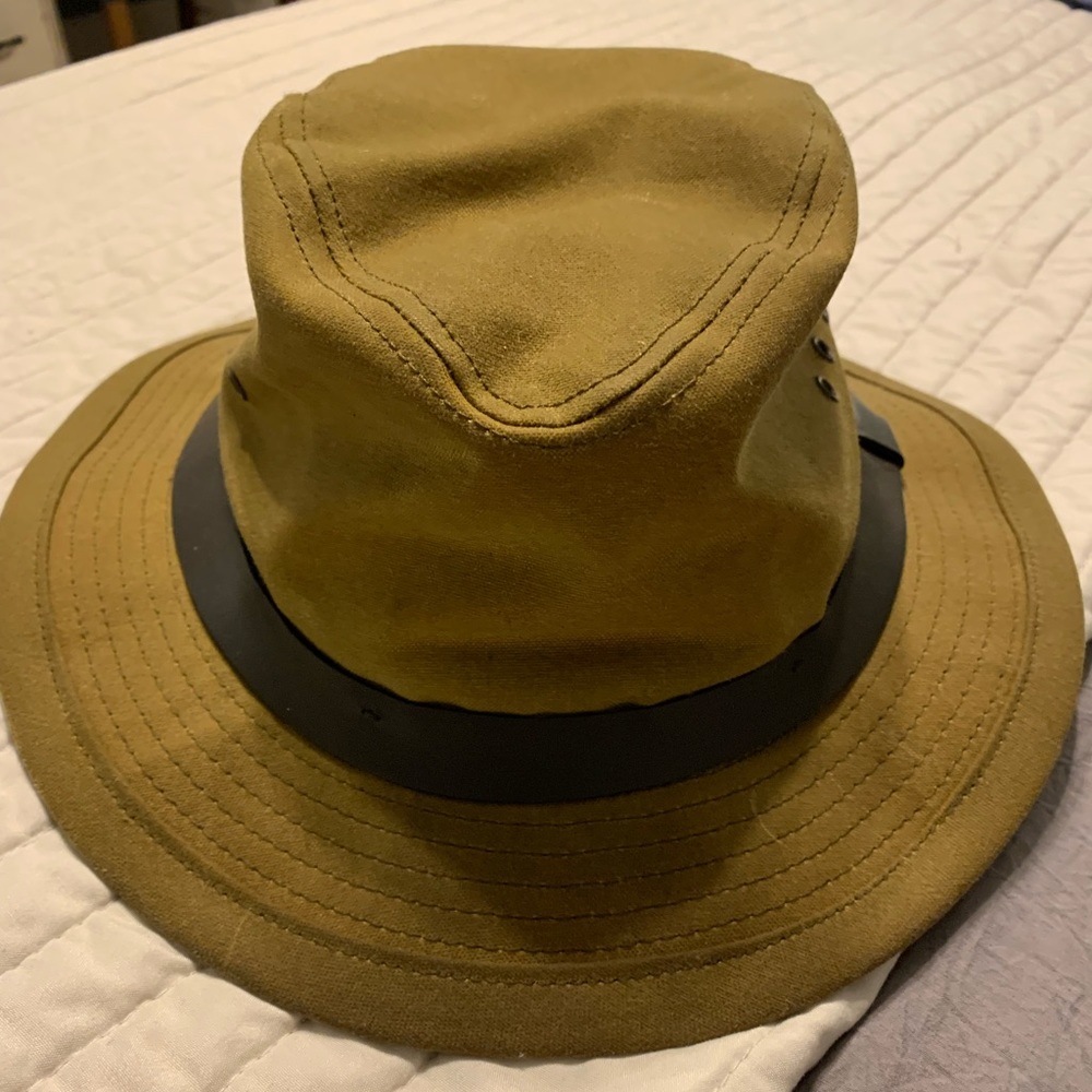 Mens Filson Tin Packer Tincloth Hat Packable Large L